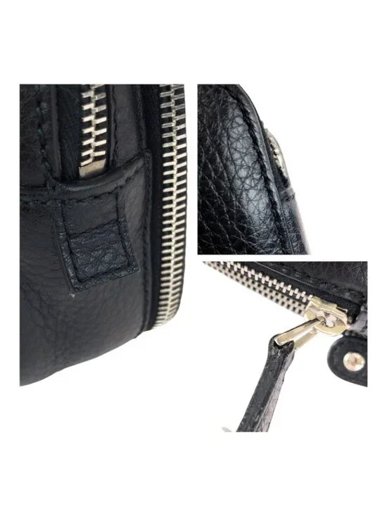 Gucci Black Silver Hardware Leather Clutch Bag Second Men - Picture 5 of 9